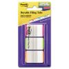1" Tabs, 1/5-Cut Tabs, Lined, Assorted Brights, 1" Wide, 66/Pack2