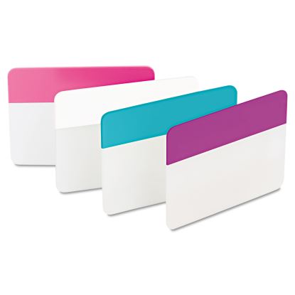 Solid Color Tabs, 1/5-Cut, Assorted Pastel Colors, 2" Wide, 24/Pack1