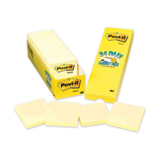 Original Pads in Canary Yellow, Cabinet Pack, 3" x 3", 90 Sheets/Pad, 24 Pads/Pack1