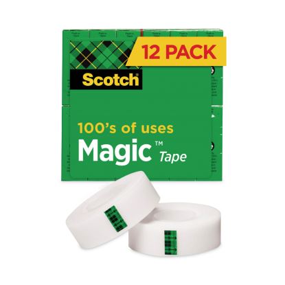 Magic Tape Value Pack, 1" Core, 0.75" x 83.33 ft, Clear, 12/Pack1