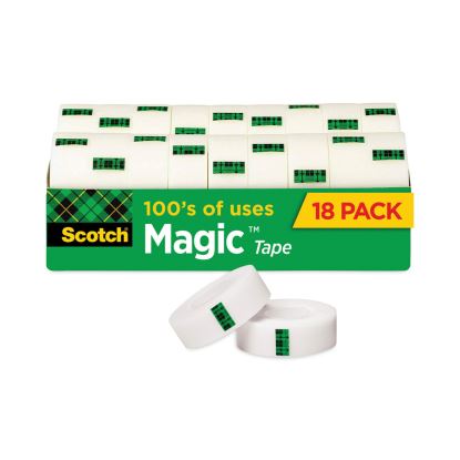 Magic Tape Cabinet Pack, 1" Core, 0.75" x 83.33 ft, Clear, 18/Pack1