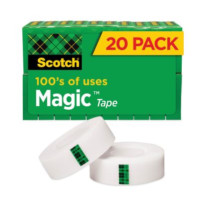 Magic Tape Value Pack, 1" Core, 0.75" x 83.33 ft, Clear, 20/Pack1