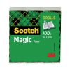 Magic Tape Refill, 1" Core, 0.75" x 83.33 ft, Clear, 3/Pack2