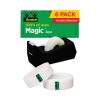 Magic Tape Desktop Dispenser Value Pack, 1" Core, 0.75" x 83.33 ft, Clear, 6/Pack1