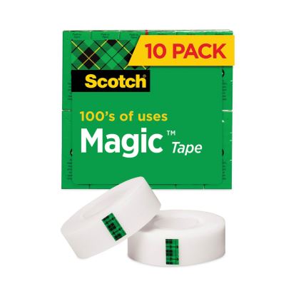 Magic Tape Value Pack, 1" Core, 0.75" x 83.33 ft, Clear, 10/Pack1