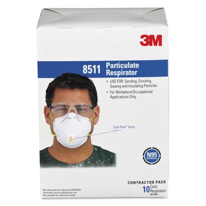 Particulate Respirator w/Cool Flow Exhalation Valve, 10 Masks/Box1
