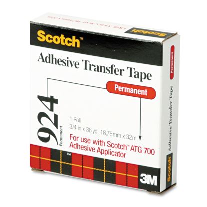 ATG Adhesive Transfer Tape Roll, Permanent, Holds Up to 0.5 lbs, 0.75" x 36 yds, Clear1