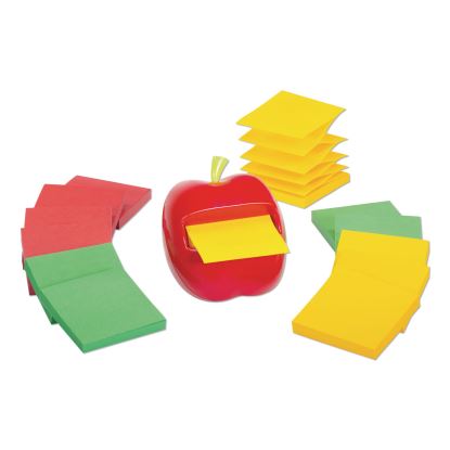Apple Notes Dispenser Value Pack, For 3 x 3 Pads, Red/Green, Includes (12) 90-Sheet Marrakesh Pop-Up Pad1