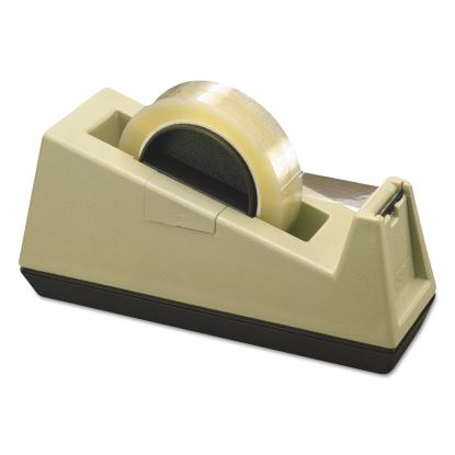 Heavy-Duty Weighted Desktop Tape Dispenser, 3" Core, Plastic, Putty/Brown1