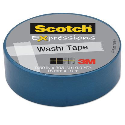 Expressions Washi Tape, 1.25" Core, 0.59" x 32.75 ft, Blue1