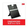Fold-Flat Freestanding Desktop Copyholder, 150 Sheet Capacity, Plastic, Black/Silver Clip2