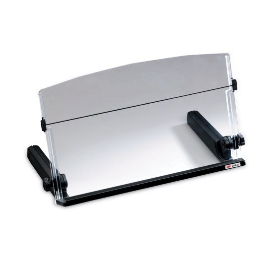 In-Line Freestanding Copyholder, 300 Sheet Capacity, Plastic, Black/Clear1