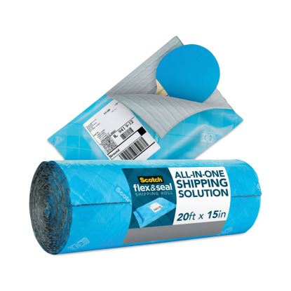Flex and Seal Shipping Roll, 15" x 20 ft, Blue/Gray1
