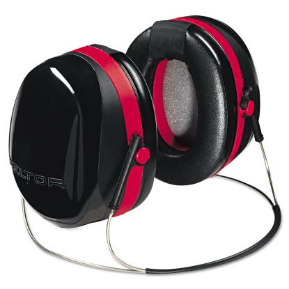 E-A-R Peltor OPTIME 105 Behind-The-Head Earmuffs, 29 dB NRR, Red/Black1