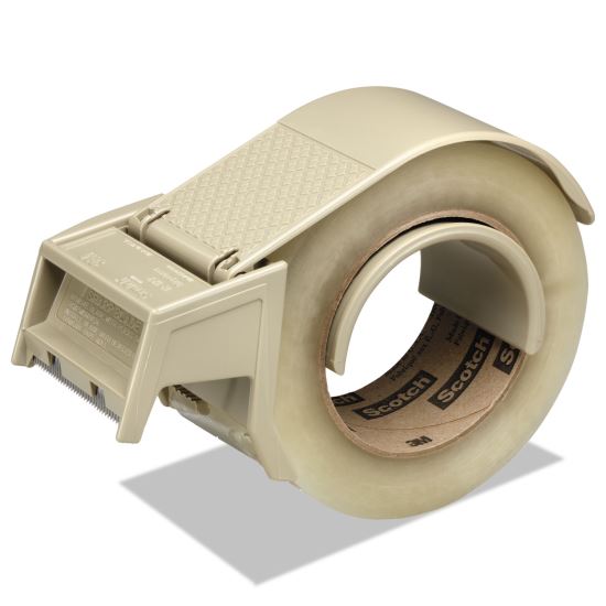 Compact and Quick Loading Dispenser for Box Sealing Tape, 3" Core, For Rolls Up to 2" x 50 m, Gray1