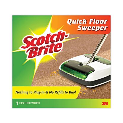 Quick Floor Sweeper, 42" Aluminum Handle, White/Gray/Green1