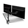 Dual Monitor Mount, For 27" Monitors, 360 Degree Rotation, +45 Degree/-45 Degree Tilt, 90 Degree Pan, Black, Supports 20 lb2