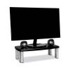 Extra-Wide Adjustable Monitor Stand, 20" x 12" x 1" to 5.78", Silver/Black, Supports 40 lbs1