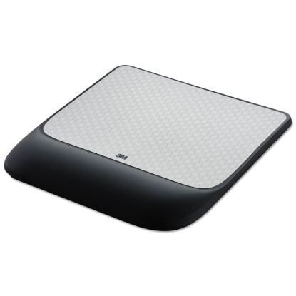 Mouse Pad with Precise Mousing Surface and Gel Wrist Rest, 8.5 x 9, Gray/Black1