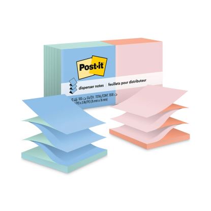 Original Pop-up Refill, Beachside Cafe Collection Alternating-Color Value Pack, 3" x 3", 100 Sheets/Pad, 12 Pads/Pack1