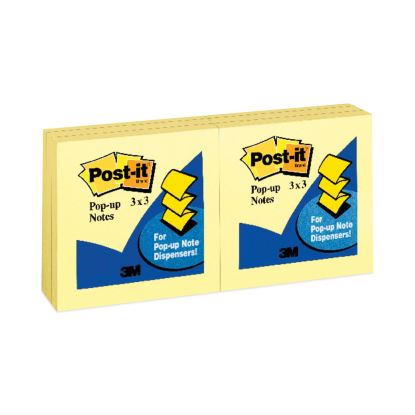 Original Canary Yellow Pop-up Refill, 3" x 3", Canary Yellow, 100 Sheets/Pad, 12 Pads/Pack1