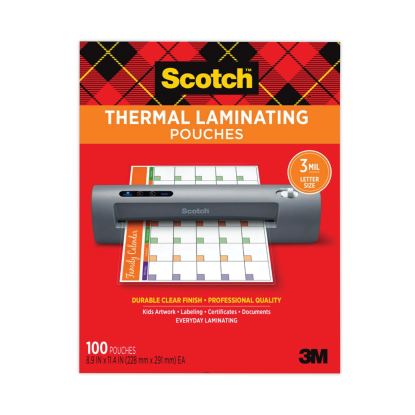 Laminating Pouches, 3 mil, 9" x 11.5", Gloss Clear, 100/Pack1