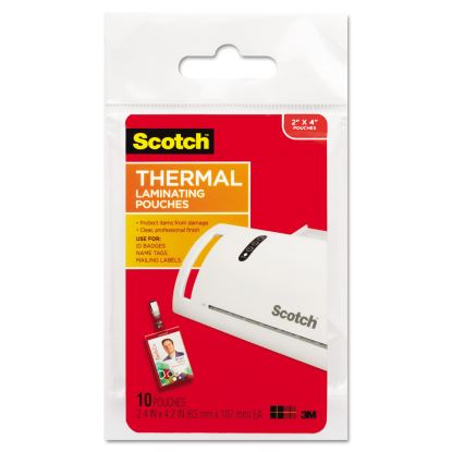 Laminating Pouches, 5 mil, 2.25" x 4.25", Gloss Clear, 10/Pack1