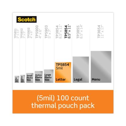 Laminating Pouches, 5 mil, 9" x 11.5", Gloss Clear, 100/Pack1
