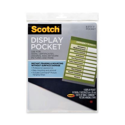 Display Pocket, Removable Interlocking Fasteners, Plastic, 8-1/2 x 11, Clear1