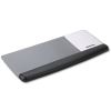 Antimicrobial Gel Mouse Pad/Keyboard Wrist Rest Platform, 25.5 x 10.6, Black/Silver1