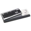 Antimicrobial Gel Mouse Pad/Keyboard Wrist Rest Platform, 25.5 x 10.6, Black/Silver2