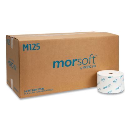 Small Core Bath Tissue, Septic Safe, 1-Ply, White, 2500 Sheets/Roll, 24 Rolls/Carton1