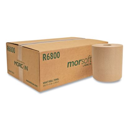 Morsoft Universal Roll Towels, 8" x 800 ft, Brown, 6 Rolls/Carton1