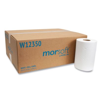 Morsoft Universal Roll Towels, 8" x 350 ft, White, 12 Rolls/Carton1