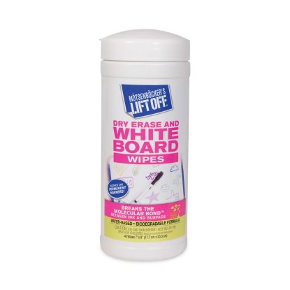 Dry Erase Cleaner Wipes, 7 x 12, 40/Canister1