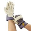 Mustang Leather Palm Gloves, Blue/Cream, Large, 12 Pairs2