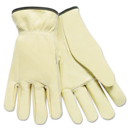Full Leather Cow Grain Driver Gloves, Tan, Large, 12 Pairs1