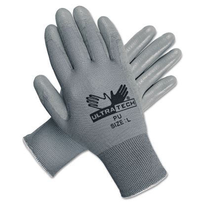 Ultra Tech Tactile Dexterity Work Gloves, White/Gray, Large, 12 Pairs1
