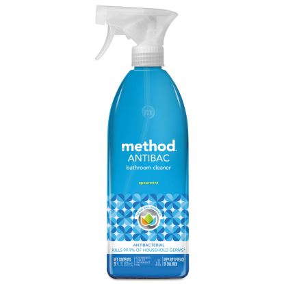 Antibacterial Spray, Bathroom, Spearmint, 28 oz Spray Bottle, 8/Carton1