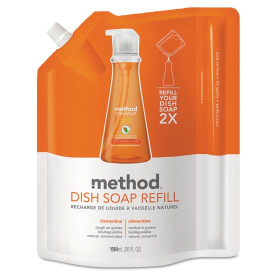 Dish Soap Refill, Clementine Scent, 36 oz Pouch1