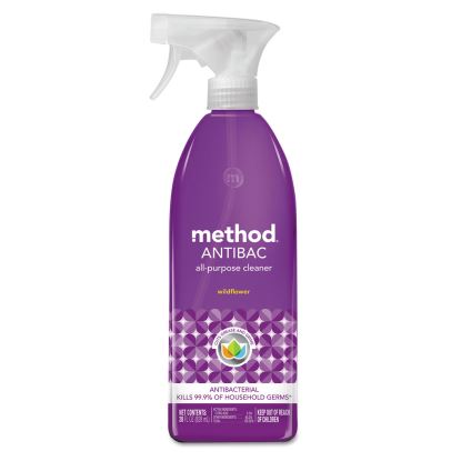 Antibac All-Purpose Cleaner, Wildflower, 28 oz Spray Bottle, 8/Carton1