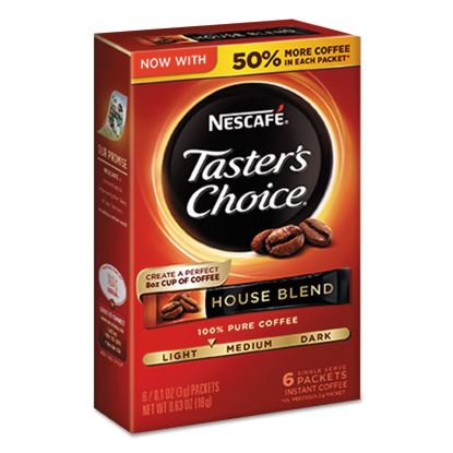 Taster's Choice House Blend Instant Coffee, 0.1oz Stick, 6/Box, 12Box/Carton1