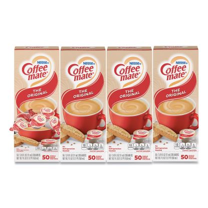 Liquid Coffee Creamer, Original, 0.38 oz Mini Cups, 50/Box, 4 Boxes/Carton, 200 Total/Carton1