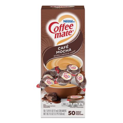 Liquid Coffee Creamer, Cafe Mocha, 0.38 oz Mini Cups, 50/Box1