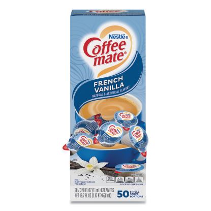 Liquid Coffee Creamer, French Vanilla, 0.38 oz Mini Cups, 50/Box1