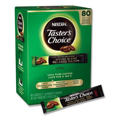 Taster's Choice Stick Pack, Decaf, 0.06oz, 80/Box, 6 Boxes/Carton1