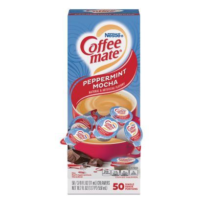 Liquid Coffee Creamer, Peppermint Mocha, 0.38 oz Mini Cups, 50/Box1