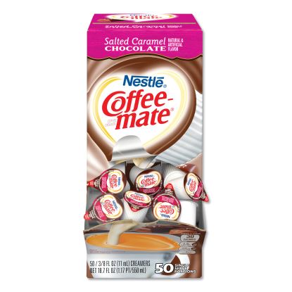 Liquid Coffee Creamer, Salted Caramel Chocolate, 0.38 oz Mini Cups, 50/Box1