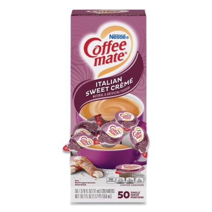 Liquid Coffee Creamer, Italian Sweet Creme, 0.38 oz Mini Cups, 50/Box1