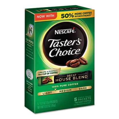Taster's Choice Decaf House Blend Instant Coffee, 0.1oz Stick, 5/Box, 12 Bx/Ctn1